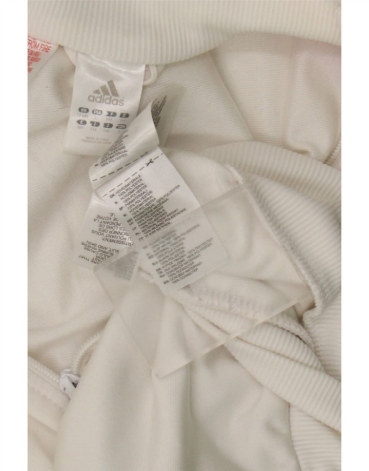 Veste de survêtement Adidas Fille 13-14 ans Blanc Polyester