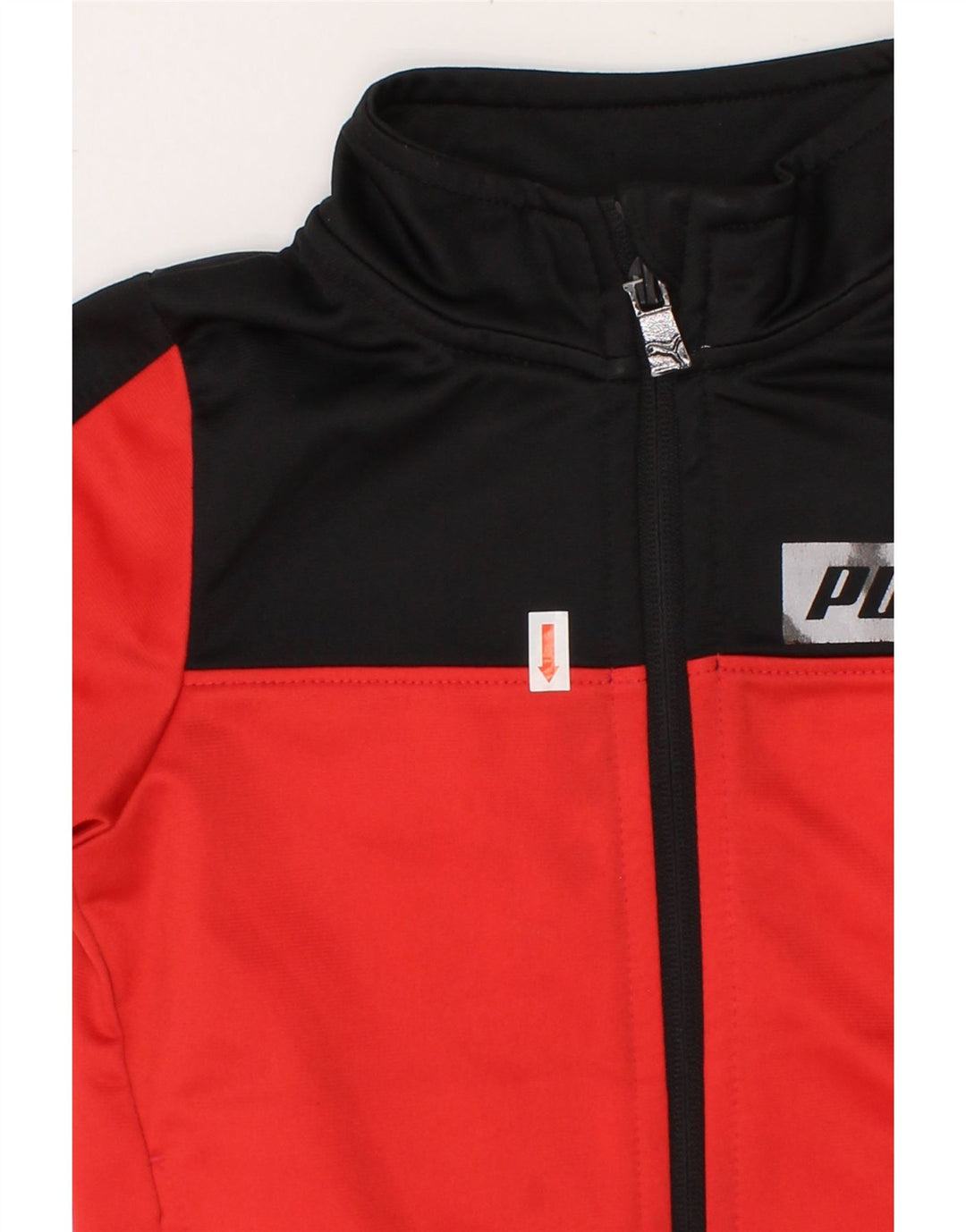 PUMA Boys Tracksuit Top Jacket 2-3 Years Red Colourblock Polyester Vintage Puma and Second-Hand Puma from Messina Hembry 