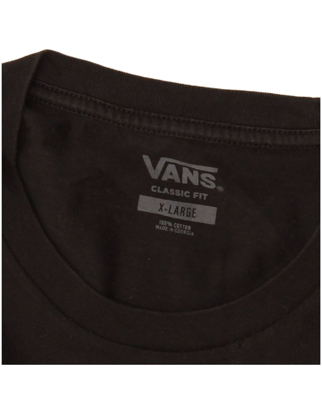 Vans T-shirt graphique coupe classique pour homme XL en coton noir