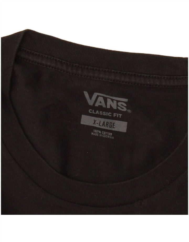 Vans T-shirt graphique coupe classique pour homme XL en coton noir