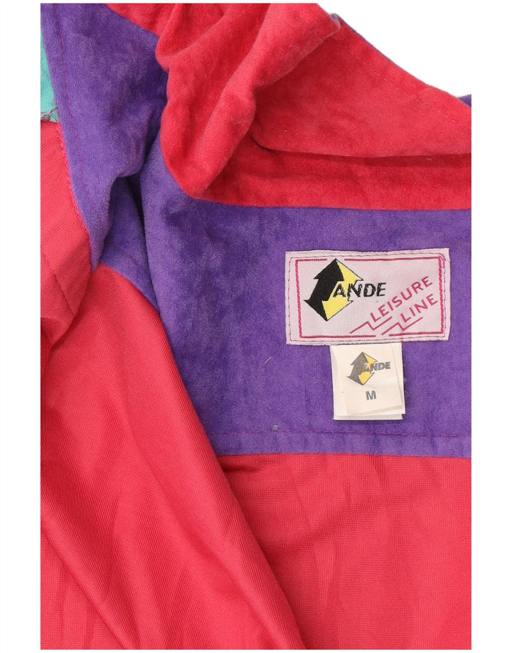 vintage Mens Sans Manches Survêtement Top Veste Medium Red Colourblock