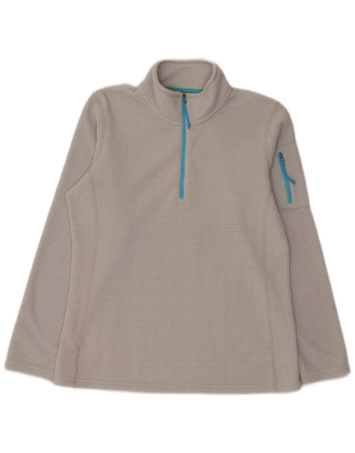 ORVIS Pull Polaire Col Zippé Homme Gris Moyen Polyester