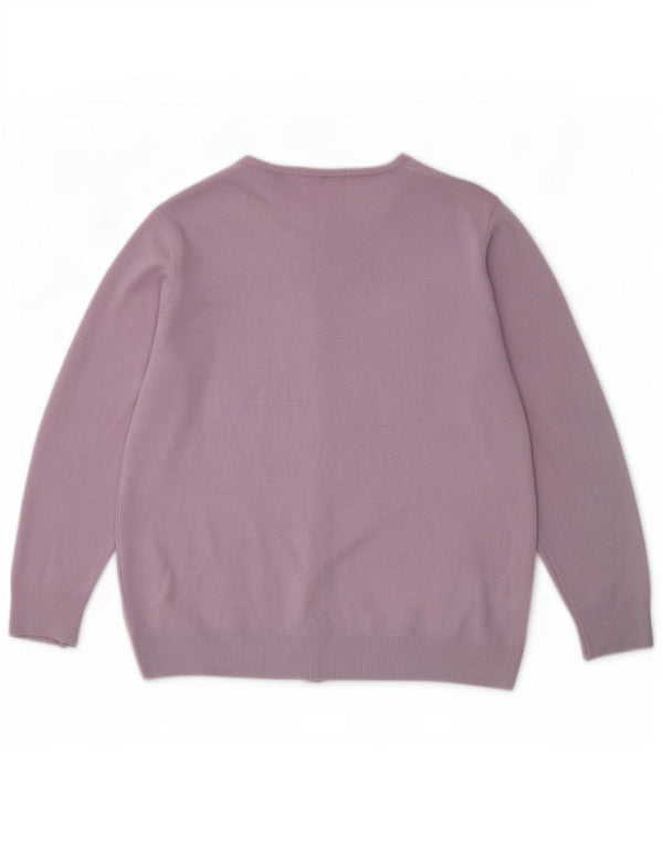 Marks & Spencer Pull Cardigan Femme UK 16 Grand Acrylique Violet