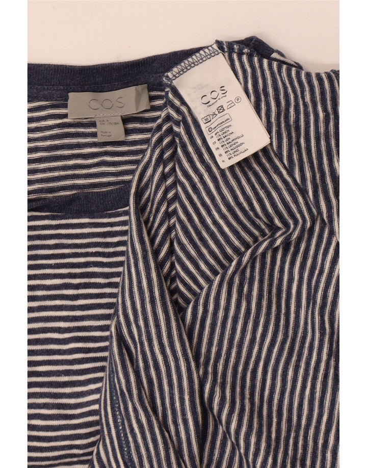 Cos T-Shirt Homme Bleu Moyen Rayé Coton