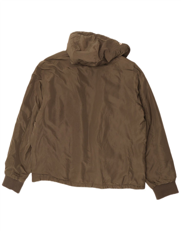 Zara Bomber à capuche pour homme UK 44 2XL Kaki Polyester