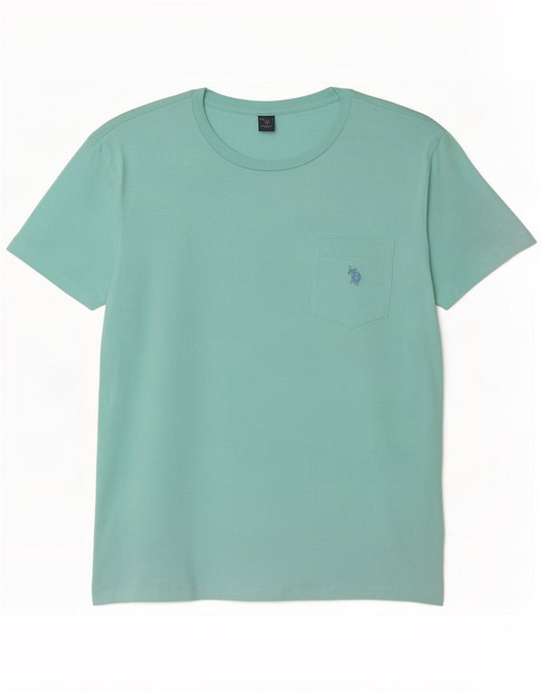U.S. Polo Assn. T-Shirt Homme Haut Large Coton Turquoise