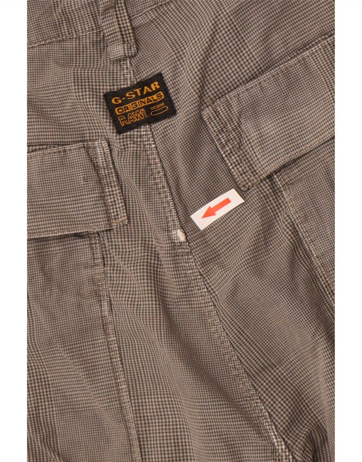 G-Star Short cargo pour homme W34 en coton à carreaux gris grand
