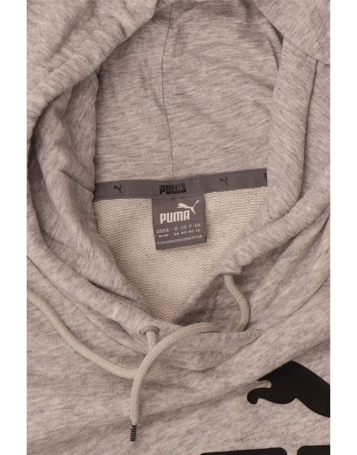 Puma Pull à capuche graphique pour femme UK 12 Gris moyen