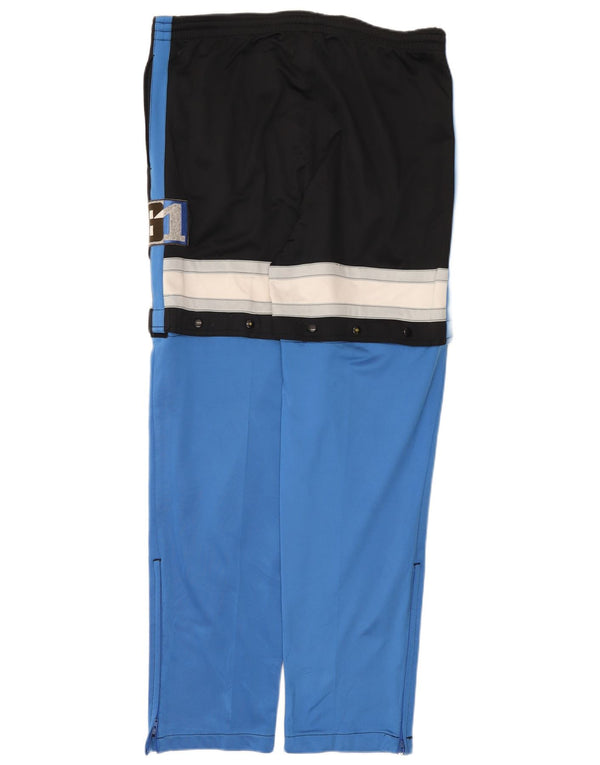 vintage Mens Graphic Survêtement Pantalon Grand Bleu Colorblock