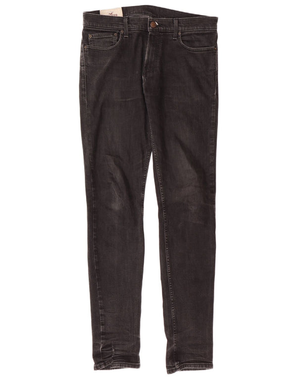 HOLLISTER Jean Skinny Homme W32 L34 Noir Coton