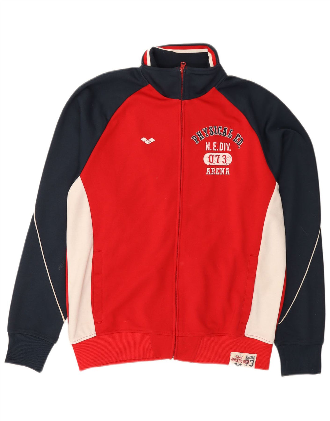 Arena Veste de Survêtement Graphique Homme Rouge Moyen Polyester Colorblock