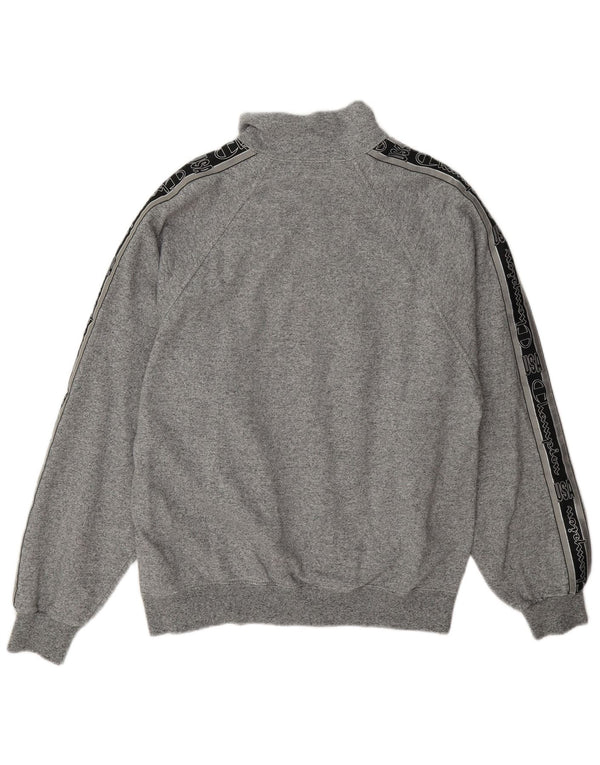 Champion Sweat-shirt graphique à col zippé pour homme, grand, gris, color block