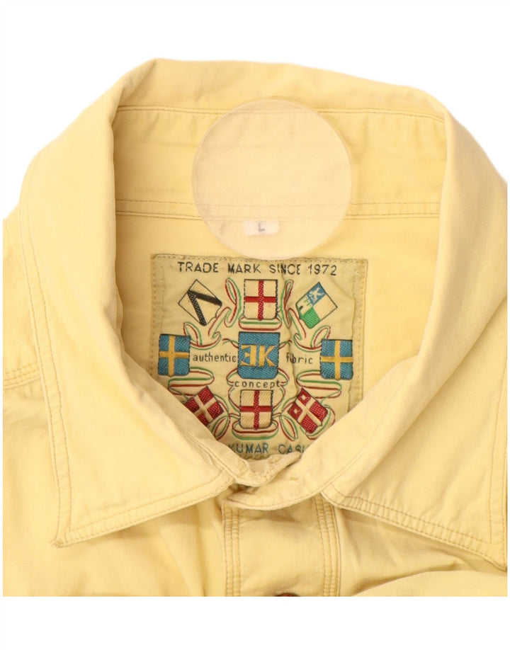 VINTAGE Chemise Homme Large Jaune