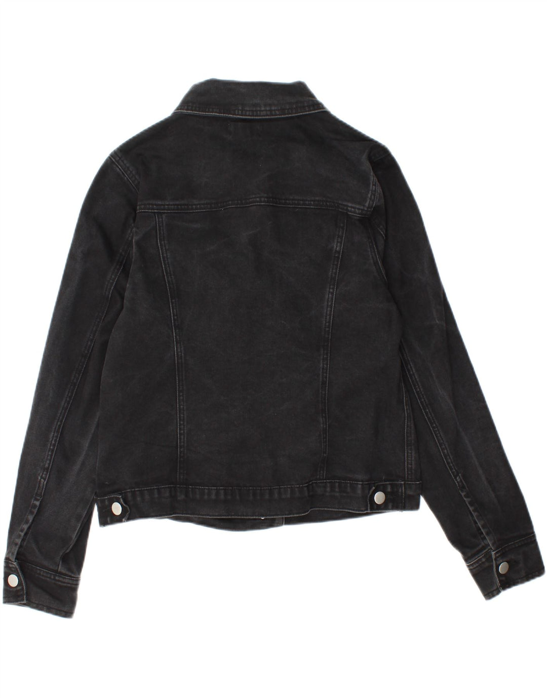 Warehouse Veste en jean courte pour femme UK 12 Coton noir moyen