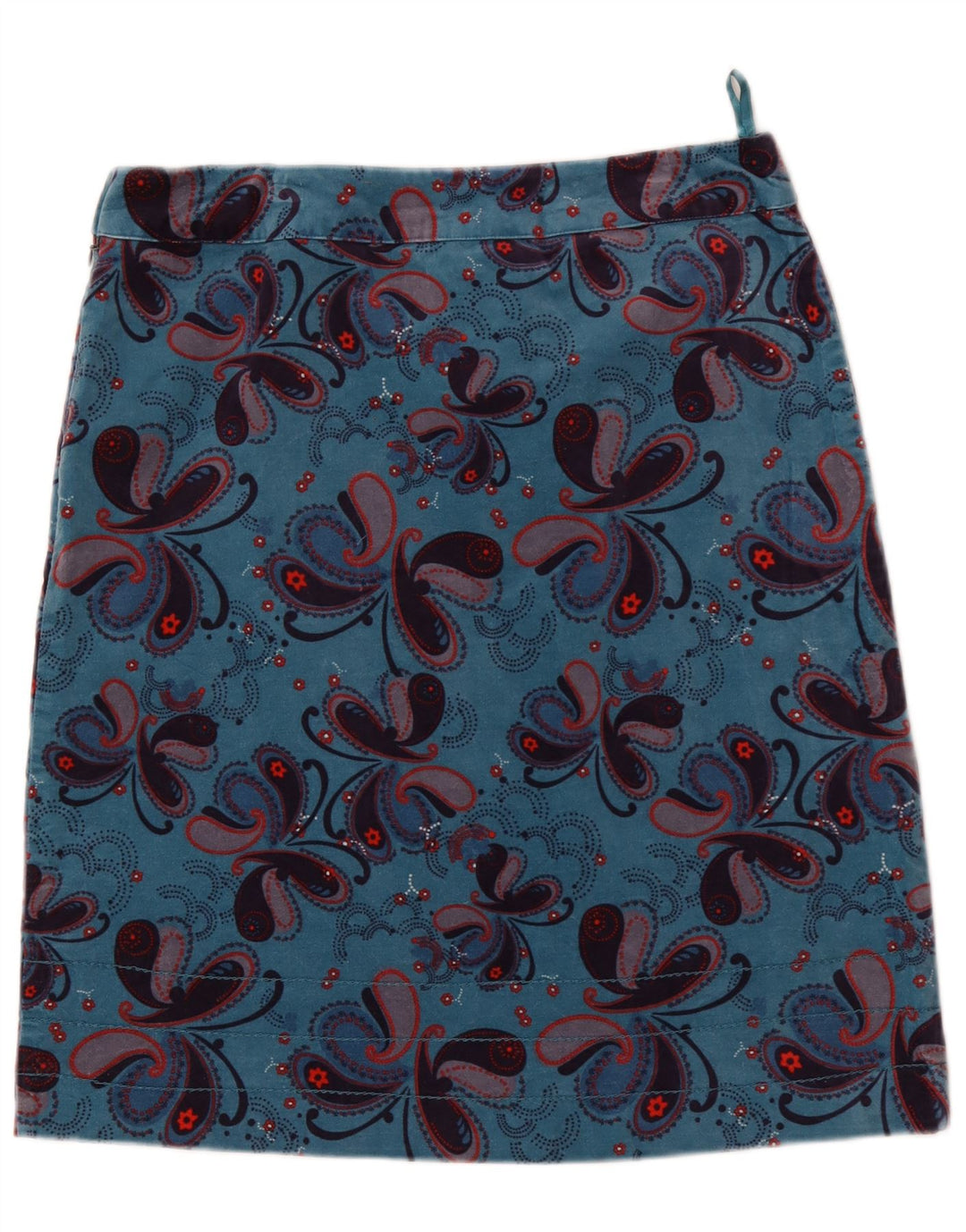Jupe droite White Stuff pour femme UK 12 Medium W32 Bleu Paisley