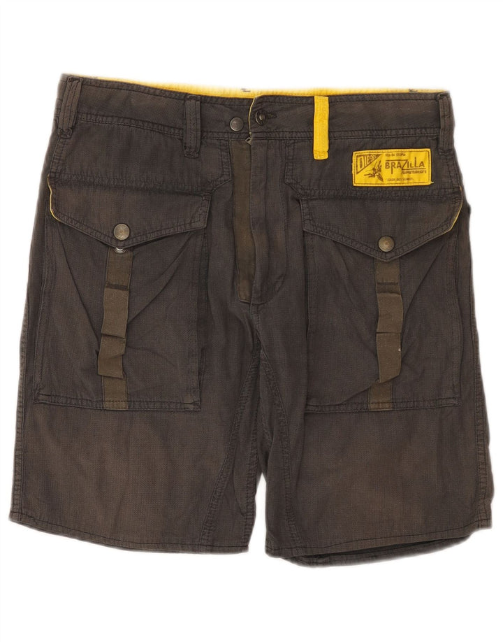 Diesel Short Cargo W30 Homme Gris Moyen Coton
