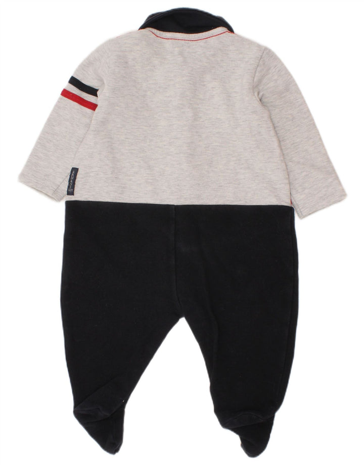 ARMANI BABY Combinaison à manches longues pour bébé garçon 3-6 mois Noir Colourblock
