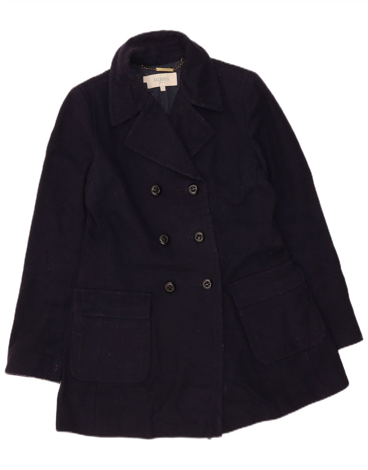 Hobbs Manteau croisé pour femme UK 10 Small Bleu marine
