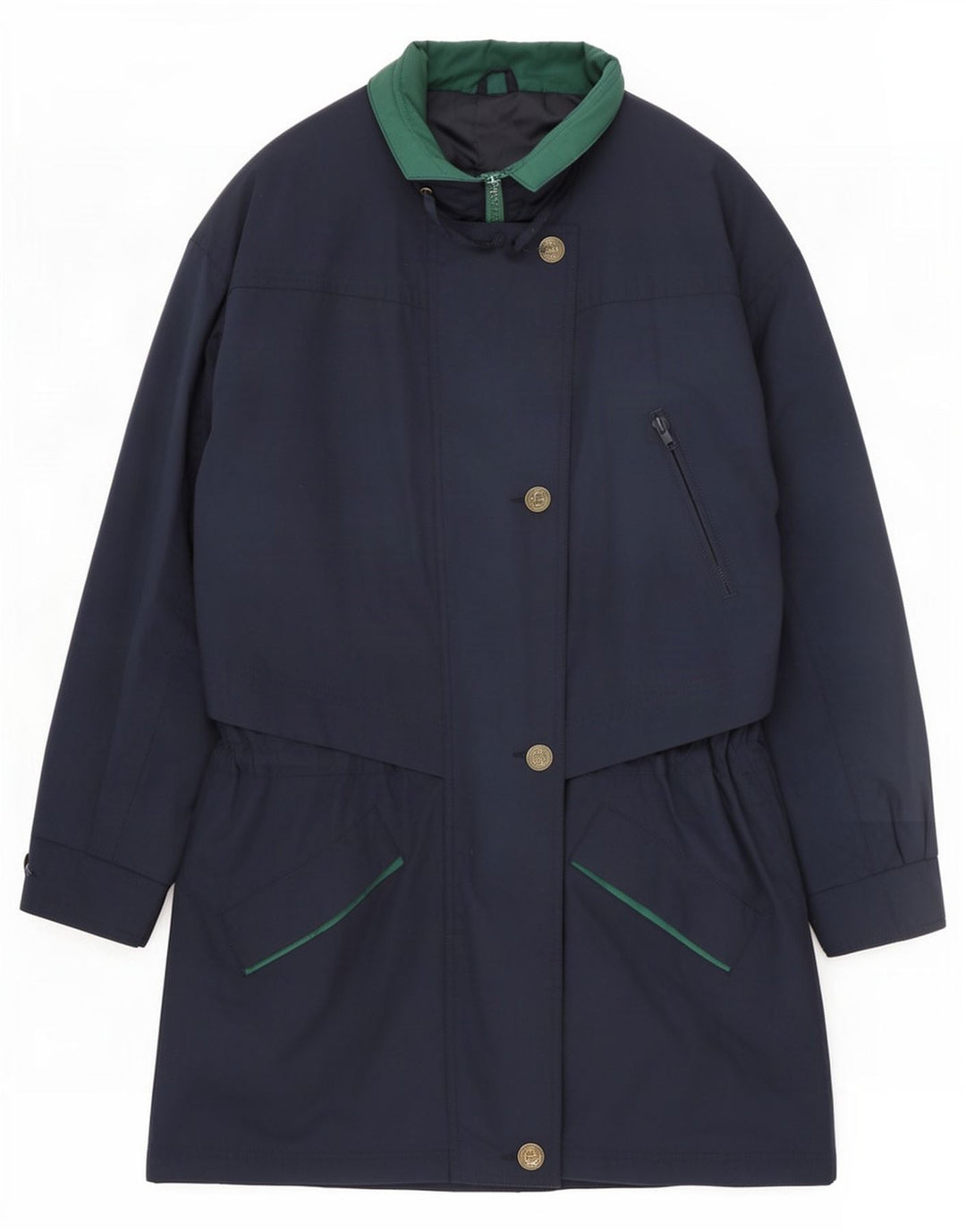 St. Bernard Manteau imperméable surdimensionné pour femme UK 10 Small Bleu marine Polyester