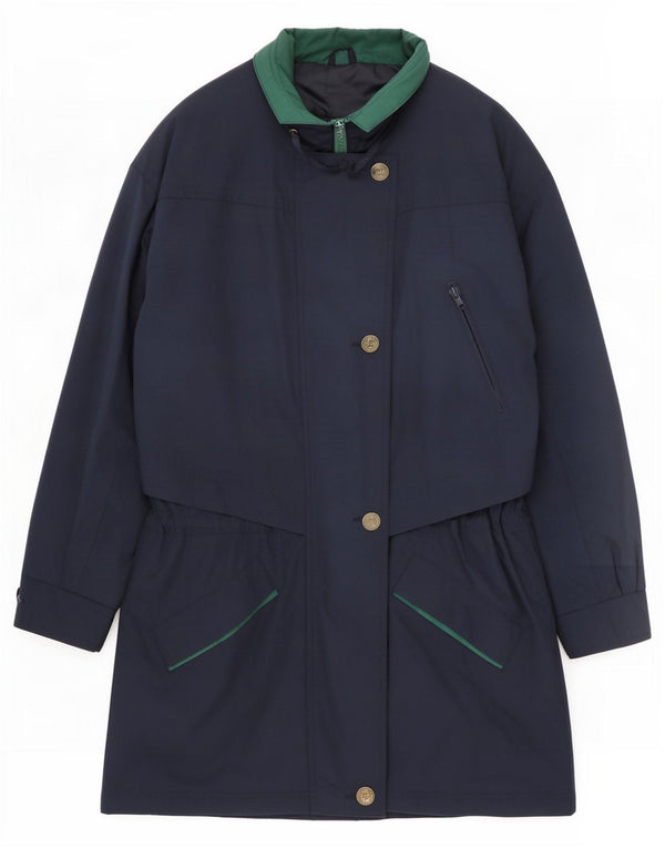 St. Bernard Manteau imperméable surdimensionné pour femme UK 10 Small Bleu marine Polyester