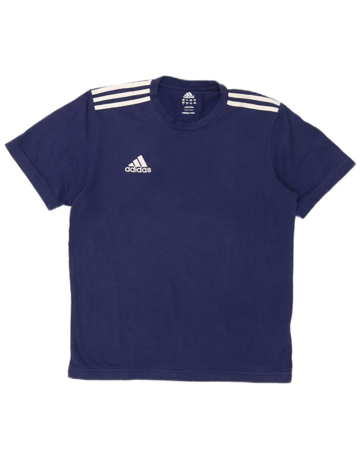 ADIDAS T-Shirt Homme UK 38/40 Bleu Marine Moyen Coton