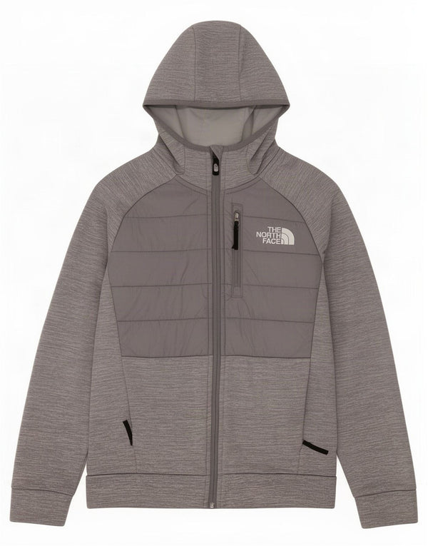 The North Face Pull à capuche zippé pour garçon 11-12 ans Grand gris moucheté