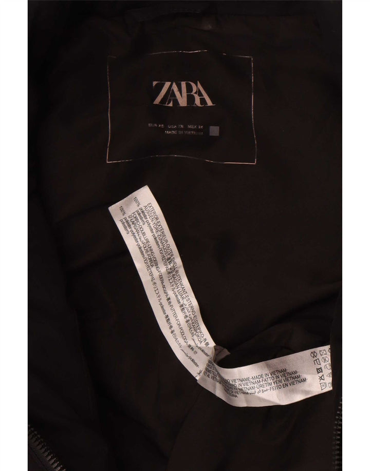 Zara Femme Gilet Rembourré Oversize UK 6 XS Noir Polyester