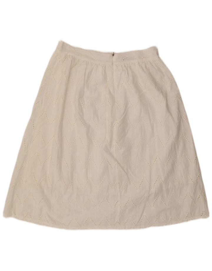 ALTAMIRA Femmes Milano Jupe A-ligne W30 Moyen Blanc Géométrique