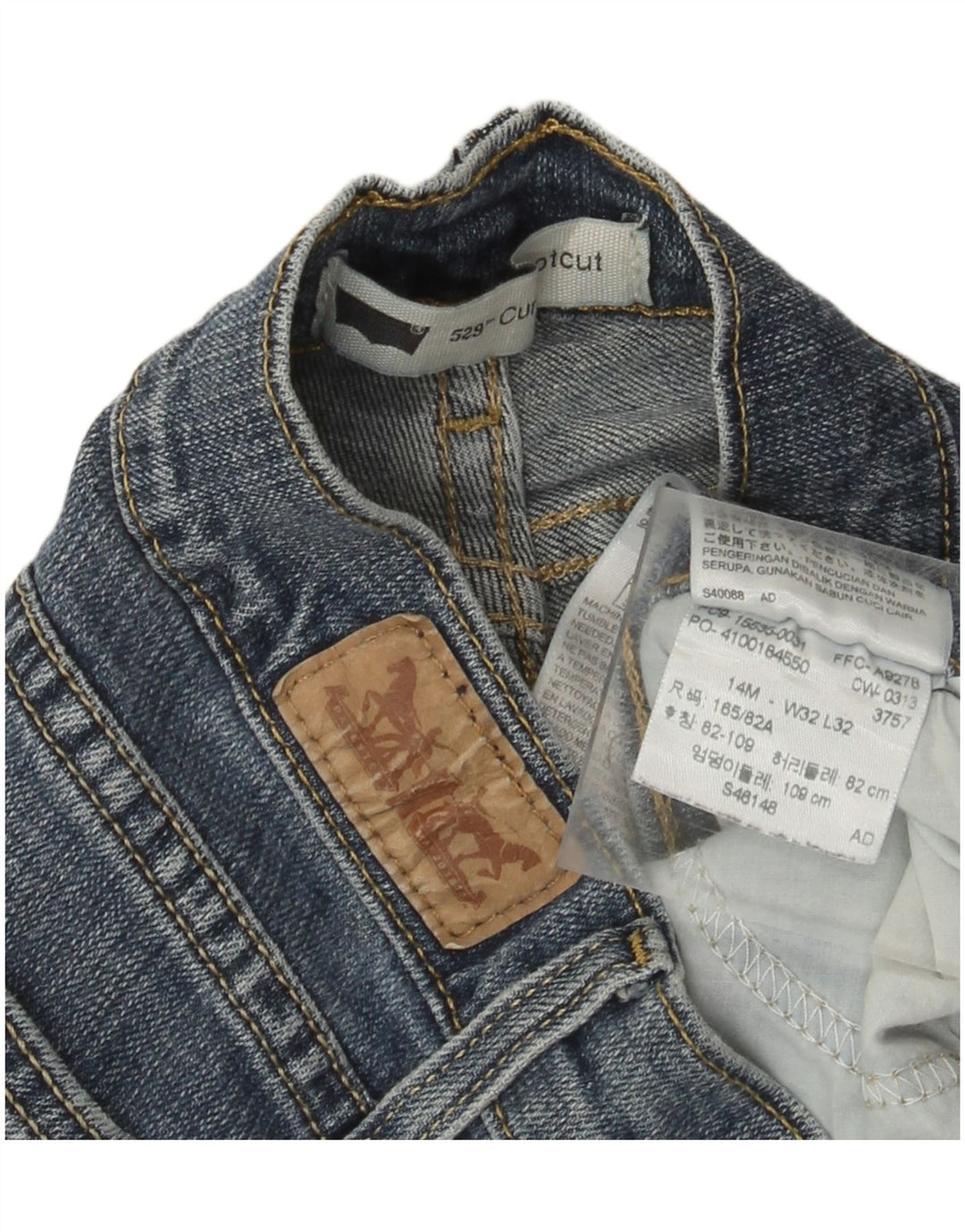 LEVI'S Jean Bootcut Curvy 529 Femme W32 L32 Bleu Coton