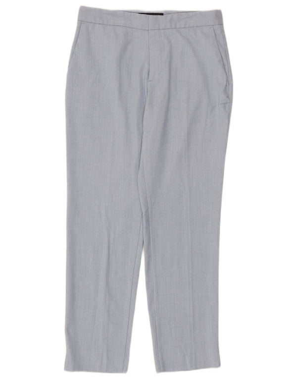 Pantalon Chino Droit Femme Zara EU 38 Small W28 L27 Bleu Polyester