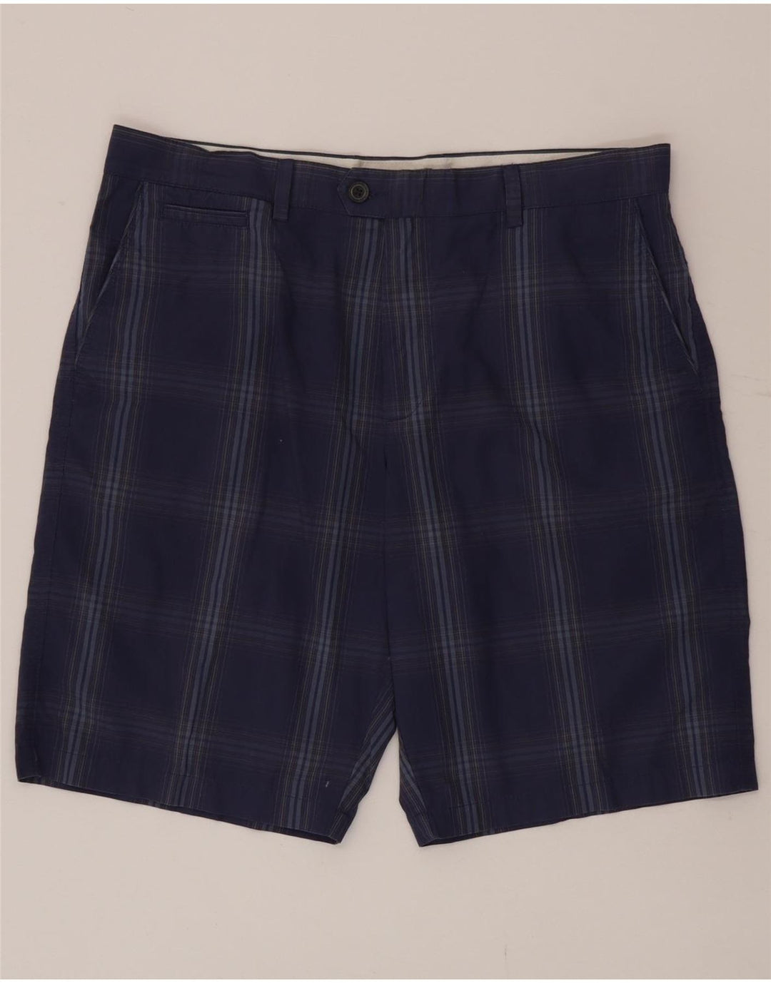 Marks & Spencer Short chino pour homme W36 en coton à carreaux bleu grand