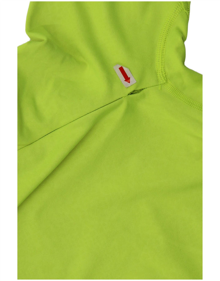 Nike Dri Fit Haut à manches longues avec col zippé pour femme UK 8 Petit Vert