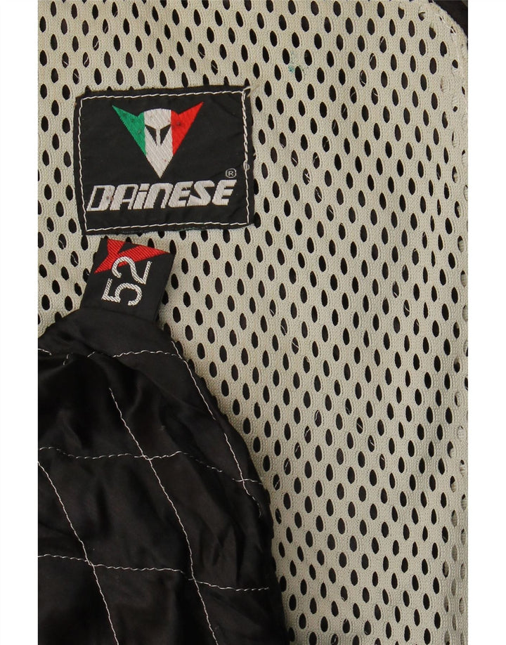 Dainese Veste de motard en cuir pour homme IT 52 Large Noir