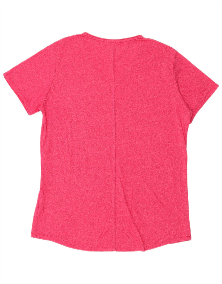 Tommy Hilfiger T-Shirt Homme Haut Large Rose Moucheté