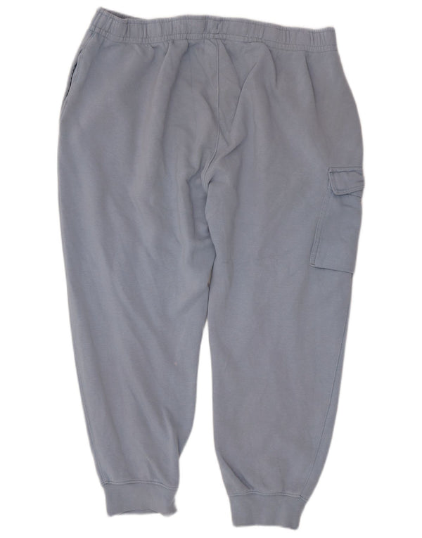 Nike Pantalon de survêtement cargo avec logo Swoosh pour homme en coton bleu XL