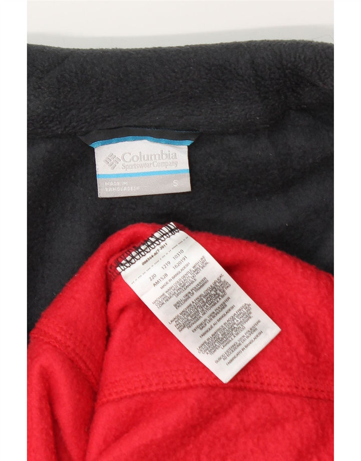 Columbia Pull Polaire à Col Zippé pour Homme Petit Rouge Colorblock Polyester