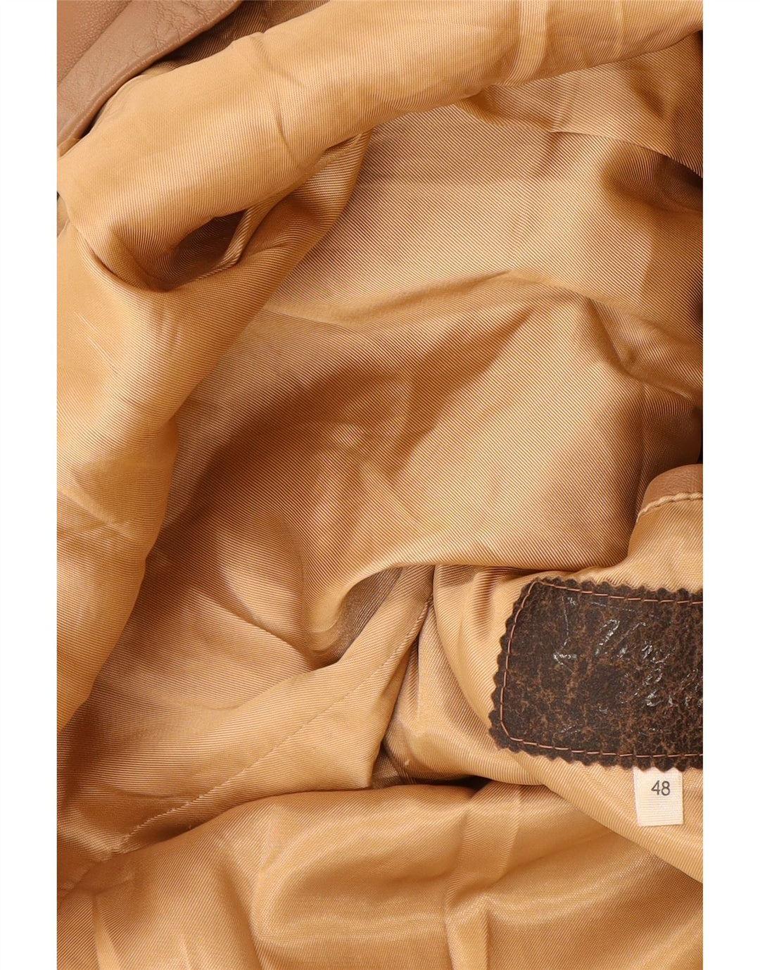 VINTAGE Veste blazer en cuir à 2 boutons pour homme IT 48 Cuir beige moyen