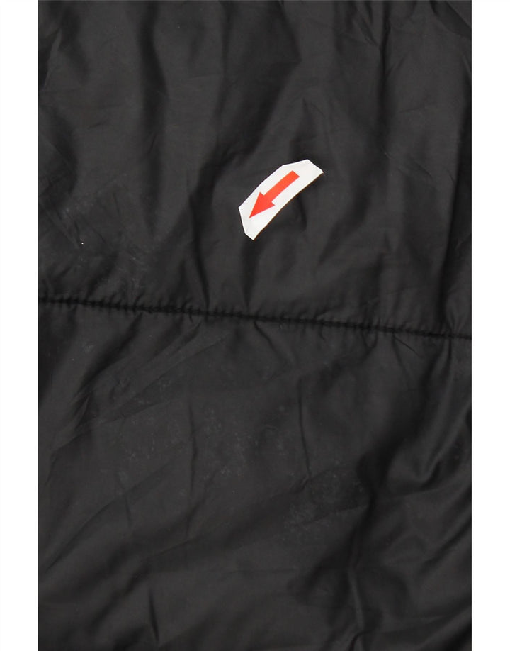 Zara Manteau rembourré à capuche pour femme UK 14 Nylon noir moyen