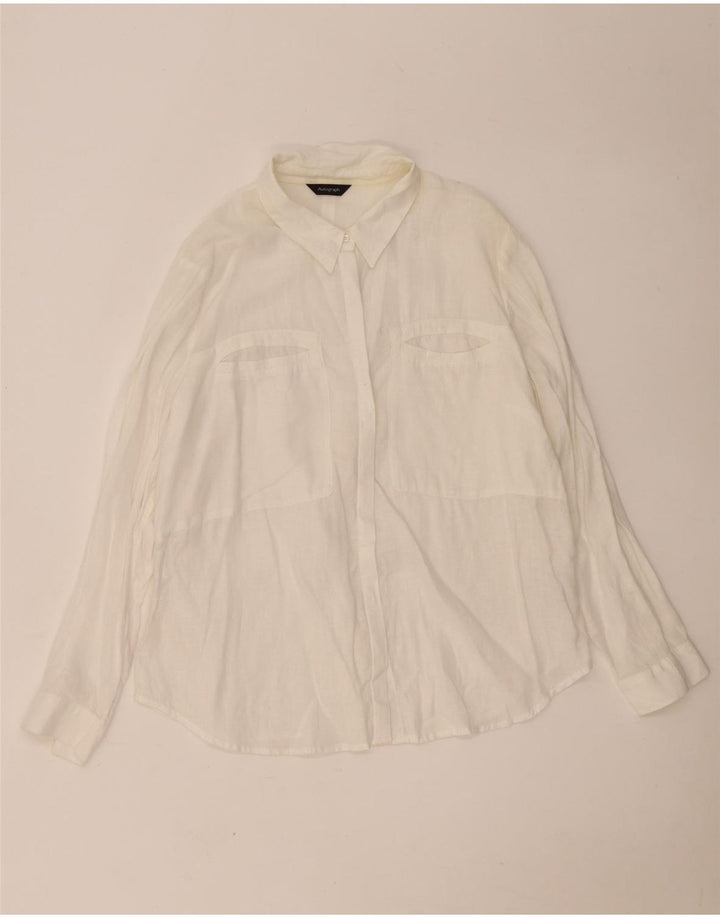 Chemise Femme Autograph UK 18 XL Lin Blanc