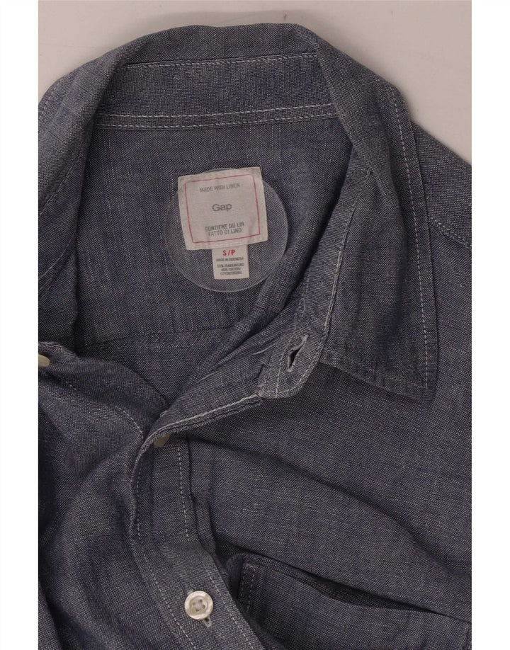 Chemise Homme Gap Small Bleu Marine Lin