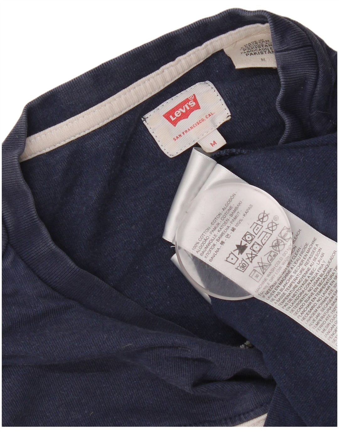 Levi's Tee-Shirt Graphique Homme Bleu Marine Moyen Coton Colorblock