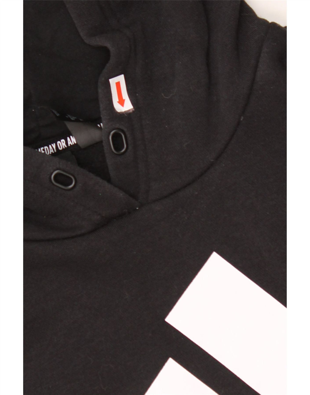 ADIDAS Pull à capuche graphique pour femme UK 24/26 2XL Coton noir