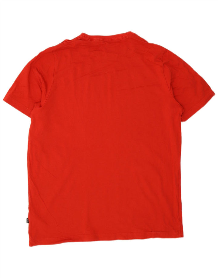 Puma Homme Graphic T-Shirt Top Large Rouge Coton