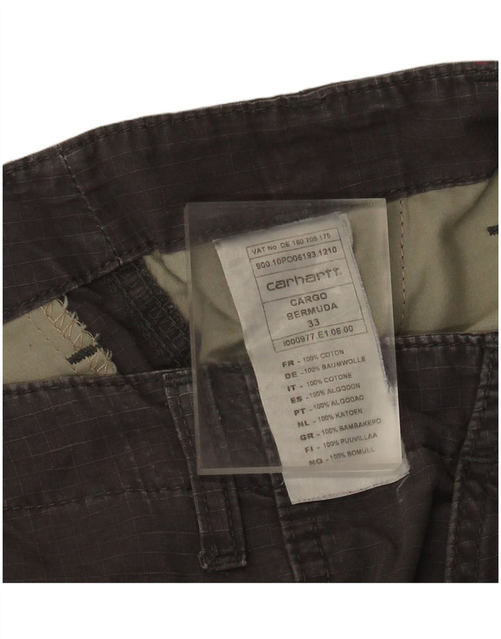 Carhartt Short Cargo Homme W33 Coton Gris Moyen