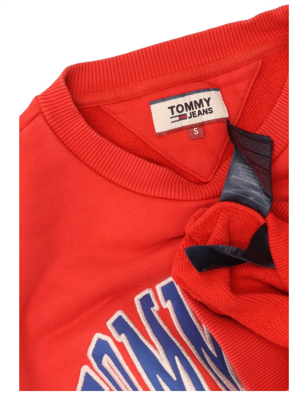 TOMMY HILFIGER Sweat-Shirt Graphique Homme Petit Rouge Coton