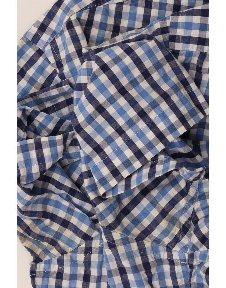 Izod Chemise à manches courtes pour homme XL en coton vichy bleu