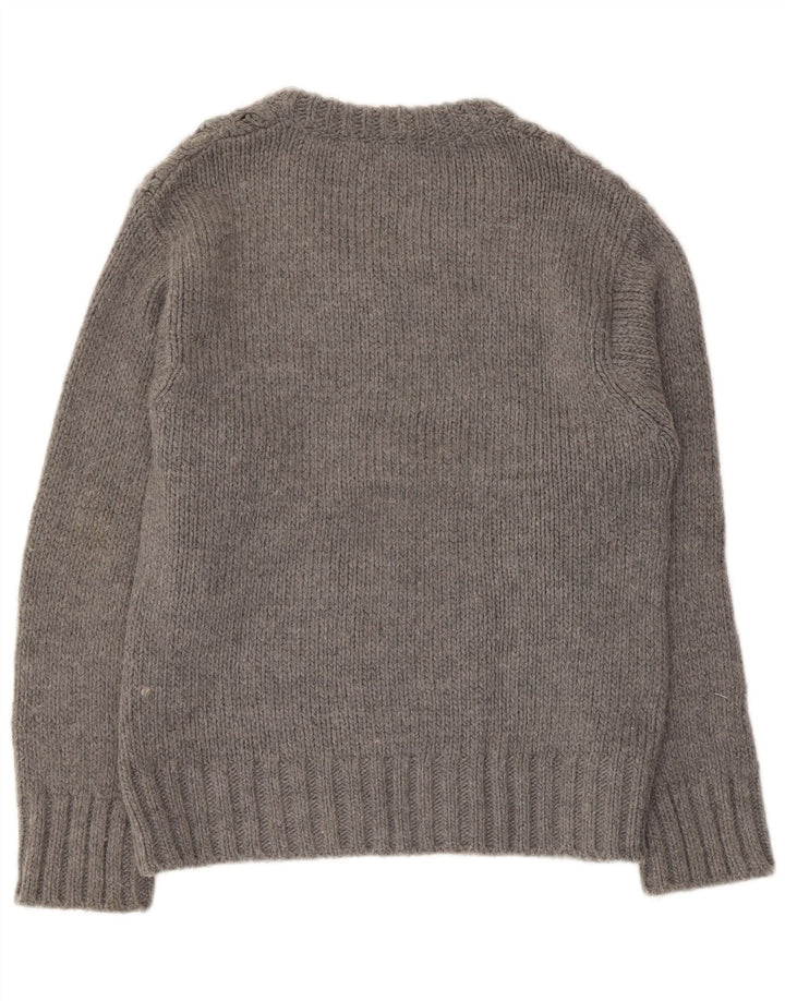 Zara Homme Pull Col V Pull Large Gris Acrylique