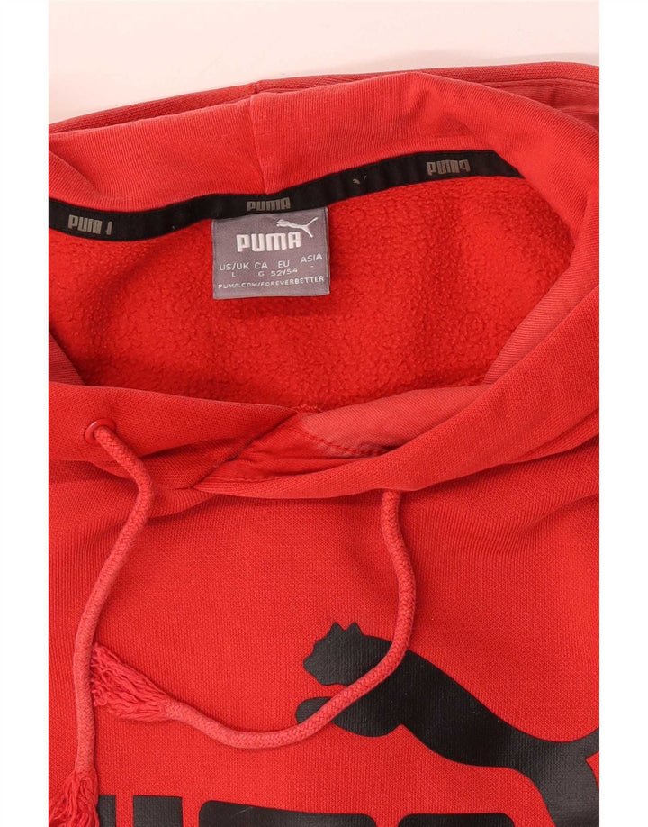 Puma Pull à Capuche Graphique Homme Rouge Large