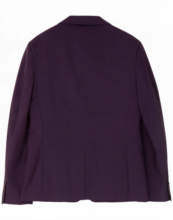 Prada Veste blazer à 2 boutons pour homme IT 52 XL Bleu marine à fines rayures Mohair