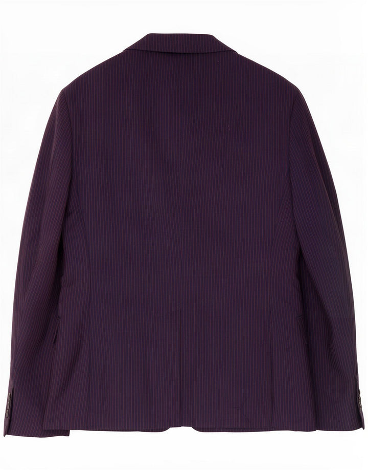 Prada Veste blazer à 2 boutons pour homme IT 52 XL Bleu marine à fines rayures Mohair